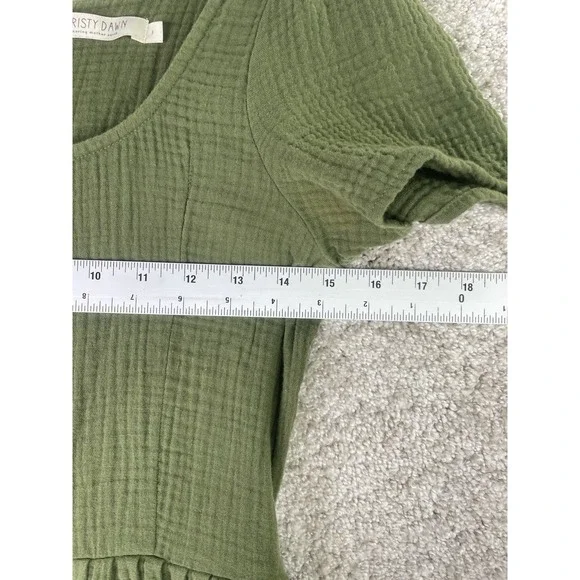 Christy Dawn The Scarlet Dress Women's Small Green Forest Gauze - Picture 8 of 9